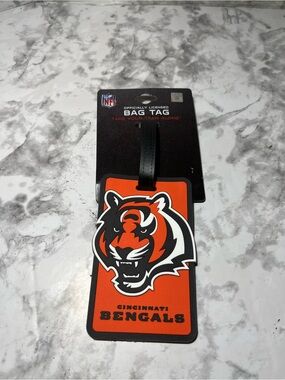 NFL Cincinnati Bengals Orange and Black Luggage Bag Tag